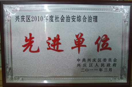 2010年度兴庆区社会治安综合治理先进单位